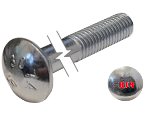 Imperial Carriage Bolt Dome Head Partial Thread Zinc Plated 5/16-18 * 12" Grade 2 data-zoom=