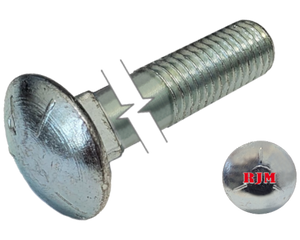 Imperial Carriage Bolt Dome Head Partial Thread Zinc Plated 5/8-11 * 6-1/2" Grade 5