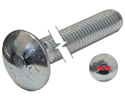 Imperial Carriage Bolt Dome Head Full Thread Zinc Plated 1/4-20 * 3/4