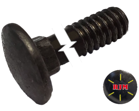 Imperial Carriage Bolt Dome Head Partial Thread Plain Alloy Steel 5/8-11 * 8" Grade 8 data-zoom=