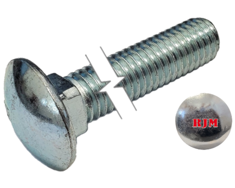 Imperial Carriage Bolt Dome Head Full Thread Zinc Plated 3/8-16 * 4" Grade 2 data-zoom=