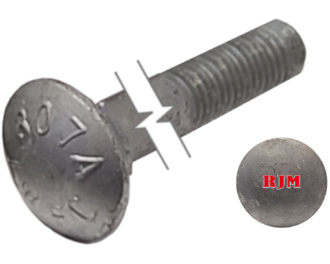 Imperial Carriage Bolt Dome Head Partial Thread Galvanized 1/2-13 * 9" Grade 2 data-zoom=