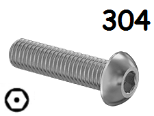 Button Head Cap Screw Full thread Stainless Steel 3/8-16 * 3-1/2