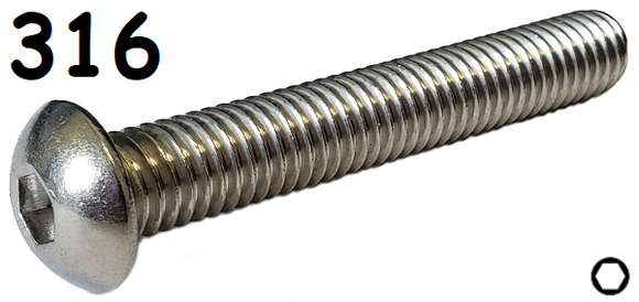 Button Head Cap Screw Full thread 316 Stainless Steel 4-40 * 5/8