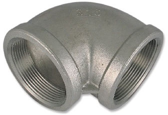 Low Pressure Threaded Elbow Pipe Fitting Stainless Steel 1/4-18 * 90° [NPT] data-zoom=