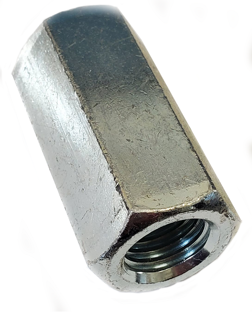 Coupling Hexagonal Nut Fine Thread Zinc Plated 5/8-18 * 2-1/8