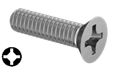 Flat Head Machine Screw Full Thread Zinc 10-24 * 3/4" [Quadrex Drive]