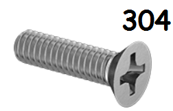 Flat Head Machine Screw Full Thread Stainless Steel 12-24 * 2
