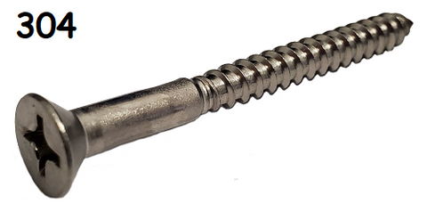 Flat Head Wood Screw Stainless Steel #12 * 2-1/2" [Philips Drive] data-zoom=