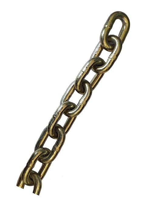 Straight Link Chain Yellow Zinc 1/4 Grade 70