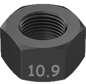 Metric Hexagonal Nut Black Steel M33 * 3.5  Grade 10.9