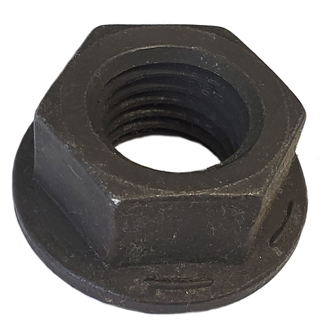 Serrated Flanged Hexagonal Nut Black Steel 1-8 Grade 8 data-zoom=