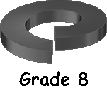 Split Lock Washer Black Steel 1-1/8 * 1-13/16 OD Grade 8
