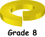 Split Lock Washer Yellow Zinc 1 * 1-5/8 OD Grade 8