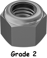 Hexagonal Nut Nylon Insert Zinc 9/16-12 Grade 2