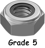 Thin Hexagonal Nut Nylon Insert Zinc 5/16-18 Grade 5