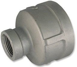 Low Pressure Reducing Straight Connector Threaded 316 Stainless Steel 1-11-1/2 Reduce to 3/4-14 [Female NPT]