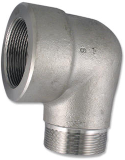 Low Pressure Threaded Elbow Pipe Fitting Stainless Steel 1/8-18 * 90° [Male x Female NPT] data-zoom=