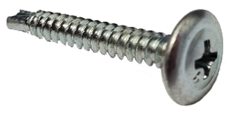 Extra-Wide Rounded Head Drilling Screw Zinc #8 * 1/2