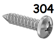 Pan Head Metal Screw Full Thread Stainless Steel #8 * 7/8" [Philips Drive]