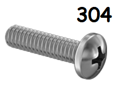Pan Head Machine Screw Full Thread Stainless Steel 2-56 * 1-1/2