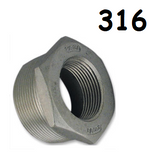Low Pressure Bushing Adapter Pipe Fitting 316 Stainless Steel 1-1/4-11-1/2 Male Reduce to 3/8-18 Female [NPT]