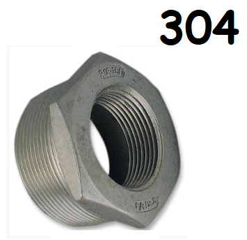 Low Pressure Bushing Adapter Pipe Fitting Stainless Steel 2-11-1/2 Male Reduce to 1-1/4-11-1/2 Female [NPT]