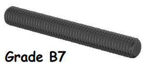 Threaded Rod Black Steel 1-8 * 144" Grade B7