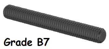 Threaded Rod Black Steel 1-8 * 144" Grade B7 data-zoom=