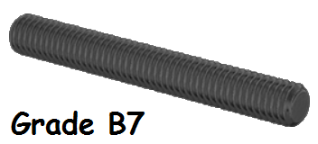 Threaded Rod Black Steel 1-8 * 144