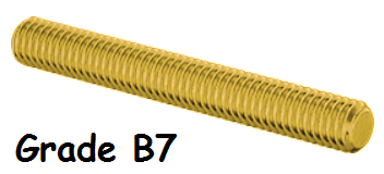 Threaded Rod Yellow Zinc 7/16-14 * 36" Grade B7 data-zoom=