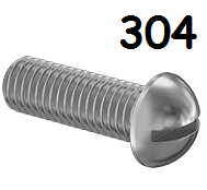 Round Head Machine Screw Full Thread Stainless Steel 4-40 * 3/4" [Slotted Drive] data-zoom=