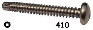 Round Head Self-Drilling Screw 410 Stainless Steel #12 * 3/4" [Square Drive]