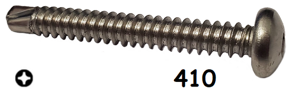 Round Head Self-Drilling Screw 410 Stainless Steel #8 * 1-1/2