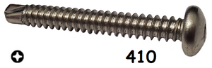 Round Head Self-Drilling Screw 410 Stainless Steel #14 * 3/4" [Philips Drive]