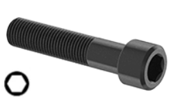 Socket Head Cap Screw Black Steel 1-8 * 9-1/2" Grade 8 [Cup Point] [Allen Drive]