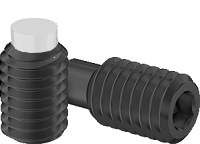 Set screw Full Thread Black Oxyde Alloy Steel 3/8-16 * 1" Grade 8 [Nylon Point] [Allen Drive] data-zoom=