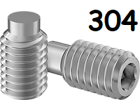 Set Screw Full Thread 304 Stainless Steel 10-24 * 3/8" [Dog Point] [Allen Drive]