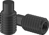 Set screw Full Thread Black Oxyde Alloy Steel 3/8-16 * 1-1/4" Grade 8 [Full Dog Point] [Allen Drive]