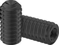 Set screw Full Thread Black Oxyde Alloy Steel 4-40 * 3/16" Grade 8 [Cup Point] [Allen Drive]