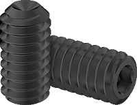 Set screw Full Thread Black Oxyde Alloy Steel 1/2-13 * 5" Grade 8 [Cup Point] [Allen Drive]