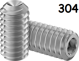 Set Screw Full Thread 304 Stainless Steel 1/4-20 * 3/16" [Cup Point] [Allen Drive]