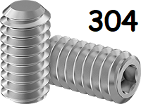 Set Screw Full Thread 304 Stainless Steel 6-32 * 1/8" [Flat Point] [Allen Drive]
