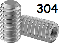 Set Screw Full Thread 304 Stainless Steel 10-24 * 3/8" [Flat Point] [Allen Drive]