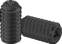 Set screw Full Thread Black Oxyde Alloy Steel 5-40 * 1/8" Grade 8 [Knurled Point] [Allen Drive]