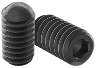 Set screw Full Thread Black Oxyde Alloy Steel 6-32 * 1/8" Grade 8 [Oval Point] [Allen Drive] data-zoom=