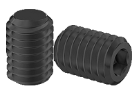 Set screw Full Thread Black Oxyde Alloy Steel 1-8 * 3/4" Grade 8 [Nylon Point] [Allen Drive]