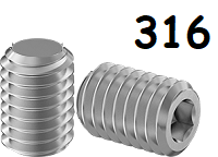 Plug Set Screw Pipe Thread Stainless Steel 1/8-18 * 1/4" [Allen Drive] [NPTF] data-zoom=
