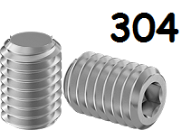 Plug Set Screw Pipe Thread Stainless Steel 3/8-18 * 3/4" [Cup Point] [Allen Drive] [NPTF]