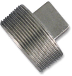 Square Head Plug Set Screw Pipe Thread 316 Stainless Steel 1/2-14 * 3/4" [External Square Drive] [Male NPT] data-zoom=